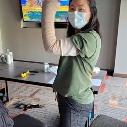 FYZICAL Therapy & Balance Centers - Wilcrest PT - Bellaire - Our CLT, Isabelle, is modeling arm bandaging for patients with lymphedema. See our updates for more info!