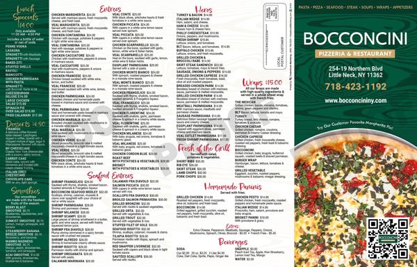 Menu photo 1 Bocconcini Pizzeria& Restaurant Little Neck, NY Menu photo 1 Bocconcini Pizzeria& Restaurant Little Neck, NY