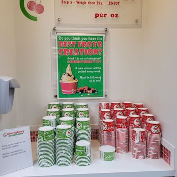 Cherry Berry - Choose your weapon! Red or green? Better to have a big cup with room than a smaller cup that runneth over! - Ice Cream & Frozen Yogurt Near Me - Broken Arrow, Oklahoma
