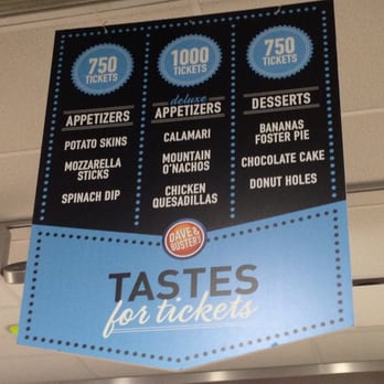 Dave & Buster's Orange - You ca now use your tickets for appetizers. But make sure to get a voucher at the prize desk first. - American Near Me - Orange, California