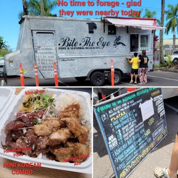Bite The Eye - Wagon, plate and menu for the day they were at Puainako location. - Poke Near Me - Pahoa, Hawaii Bite The Eye - Wagon, plate and menu for the day they were at Puainako location. - Poke Near Me - Pahoa, Hawaii