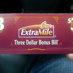 Chevron - Extra mile gas station. Not honored here. Worse.