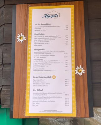 Menu photo 1 Restaurant Alpspitz Grainau, BY Menu photo 1 Restaurant Alpspitz Grainau, BY