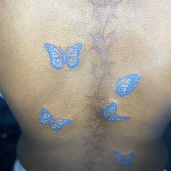 Tattoos by Jax - Blue butterflies - Tattoo Near Me Tattoos by Jax - Blue butterflies - Tattoo Near Me