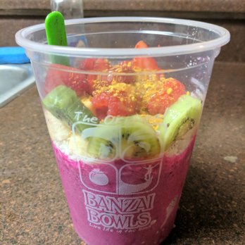 Banzai Bowls - Small pitaya bowl, granola on side (not pictured) - Juice Bars & Smoothies Near Me - Costa Mesa, California Banzai Bowls - Small pitaya bowl, granola on side (not pictured) - Juice Bars & Smoothies Near Me - Costa Mesa, California