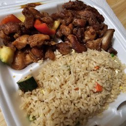 Kung Pao chicken, teriyaki chicken, fried rice