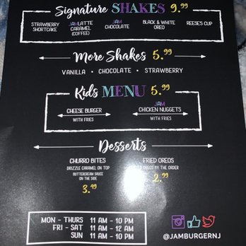 Jam Burger - Menu - Burgers Near Me - Garfield, New Jersey
