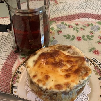 Tea Room - French onion soup is highly recommended - Desserts Near Me - Miami, Florida Tea Room - French onion soup is highly recommended - Desserts Near Me - Miami, Florida