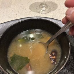 Miso soup with shiitake mushrooms