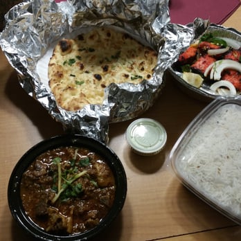 Tandoori Kabab - Curry goat, garlic naan, chicken tikka  and rice - Indian Near Me - Voorhees, New Jersey