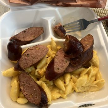 3 Sons Bar B Q - Mac & Cheese and sausage - Barbeque Near Me - Santa Rosa Beach, Florida