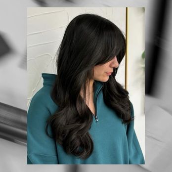 The Color Loft - Curtain bangs with face frame layers - Hair Salons Near Me - Rancho Cucamonga, California
