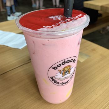 Budacai - Strawberry milk tea was more like strawberry milk... - Asian Fusion Near Me - Raleigh, North Carolina