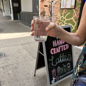 Dear Dad’s - complementary strawberry water for customers waiting outside - Salad Near Me - Greensboro, North Carolina Dear Dad’s - complementary strawberry water for customers waiting outside - Salad Near Me - Greensboro, North Carolina