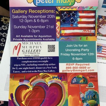 Michael Murphy Gallery - Peter Max poster - Art Galleries Near Me - Tampa, Florida Michael Murphy Gallery - Peter Max poster - Art Galleries Near Me - Tampa, Florida