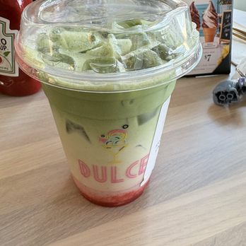Dulce - Strawberry iced matcha latte with oat milk - Breakfast & Brunch Near Me - Summerville, South Carolina Dulce - Strawberry iced matcha latte with oat milk - Breakfast & Brunch Near Me - Summerville, South Carolina