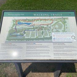 Thurman Hutchins Park - Informational signage with multiple trails
