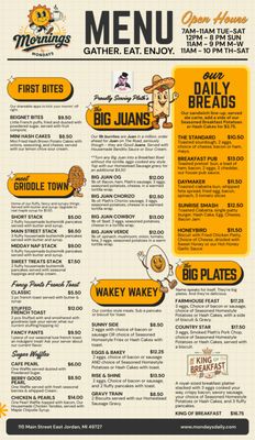 Menu photo 3 Mondays East Jordan, MI