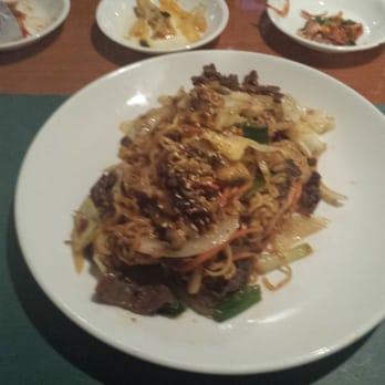 MinGa - Japchae Ramon (noodles with spicy beef) - Korean Near Me - Chapel Hill, North Carolina MinGa - Japchae Ramon (noodles with spicy beef) - Korean Near Me - Chapel Hill, North Carolina