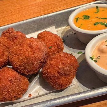 BJ's Restaurant & Brewhouse - Fried Couscous Mac & Cheese Balls - New American Near Me - Lexington, Kentucky