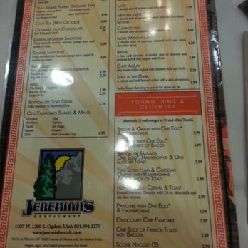 Jeremiah's Restaurant - Menu - Breakfast & Brunch Near Me - Ogden, Utah