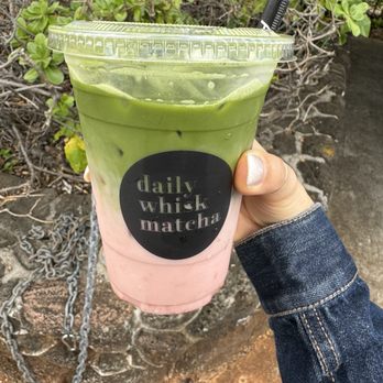 Daily Whisk Matcha - Strawberry matcha with almond milk - Cafes Near Me - Honolulu, Hawaii Daily Whisk Matcha - Strawberry matcha with almond milk - Cafes Near Me - Honolulu, Hawaii