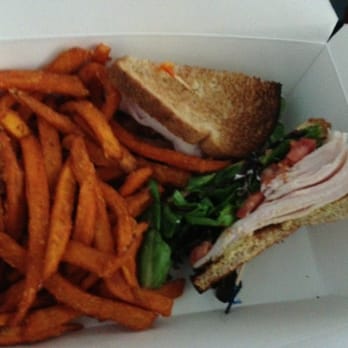 Rachel's Kitchen - Lite Turkey Sandwich with sweet potato fries. Yum! - Breakfast & Brunch Near Me - Henderson, Nevada Rachel's Kitchen - Lite Turkey Sandwich with sweet potato fries. Yum! - Breakfast & Brunch Near Me - Henderson, Nevada