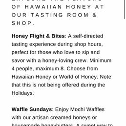 To make a reservation for the honey flight (tasting), it says on the website "minimum 4 people" to make a reservation.