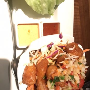 P.F. Chang's - Chang's Lettuce Wraps with the crispy shrimp- eh. The chicken is better. - Chinese Near Me - Henderson, Nevada P.F. Chang's - Chang's Lettuce Wraps with the crispy shrimp- eh. The chicken is better. - Chinese Near Me - Henderson, Nevada