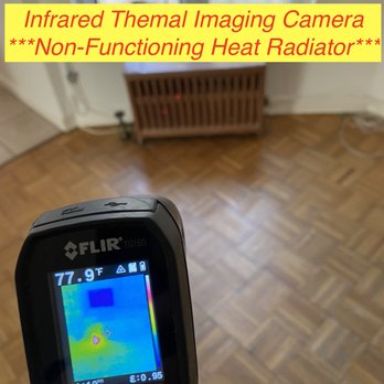Frontier Home Inspection Services - Heating systems are always tested for full operability with an infrared thermal imaging camera.  This faulty radiator valve prohibited heat. - Home Inspectors Near Me