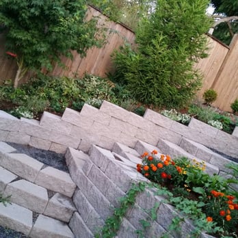 Interlock Retaining Walls - After! - General Contractors Near Me - Happy Valley, Oregon