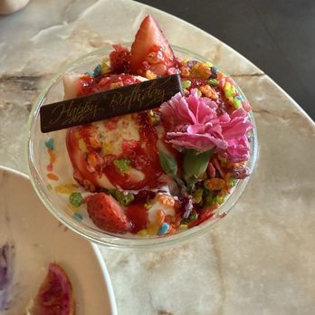Nightingale - Happy bday dessert! Thank you - Breakfast & Brunch Near Me - Huntington Beach, California