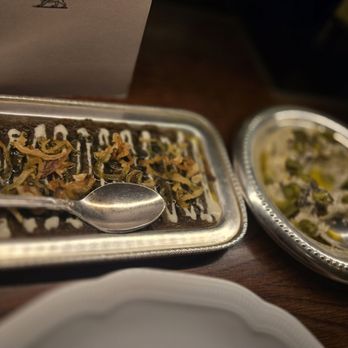 Berenjak - Noon O Mazeh: Kashke Bademjoon (left) & Black Truffle Olivieh - Persian/Iranian Near Me - London, XGL