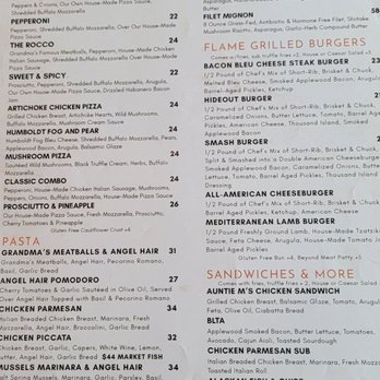 The Hideout Kitchen + Bar - Menu - Comfort Food Near Me - Palm Desert, California The Hideout Kitchen + Bar - Menu - Comfort Food Near Me - Palm Desert, California