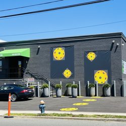 Pickleball Plus - Jun 22 - Storefront. Residential area so street parking isn't bad.