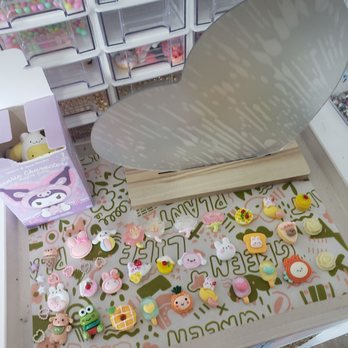 Hello Pottery - Charms selection (the amount you get depends on which diy project you choose. The mirror comes with 30) & blind box (additional cost $18) - Paint-Your-Own Pottery Near Me - Irvine, California Hello Pottery - Charms selection (the amount you get depends on which diy project you choose. The mirror comes with 30) & blind box (additional cost $18) - Paint-Your-Own Pottery Near Me - Irvine, California