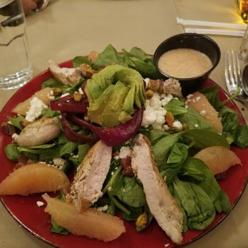 Linn's Restaurant - Ruby Spinach Salad with chicken. Fantastic! - American Near Me - Cambria, California Linn's Restaurant - Ruby Spinach Salad with chicken. Fantastic! - American Near Me - Cambria, California