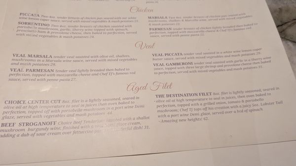 Menu photo 8 TJ's Italian Cafe Indian Rocks Beach, FL