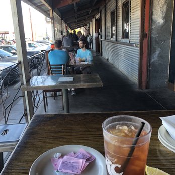 Barrio Brewing - Barrio brewing patio and ice tea for the DD - Breweries Near Me - Tucson, Arizona