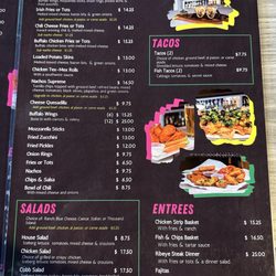 Pitstop Pub Sports Bar & Grill - Food menu