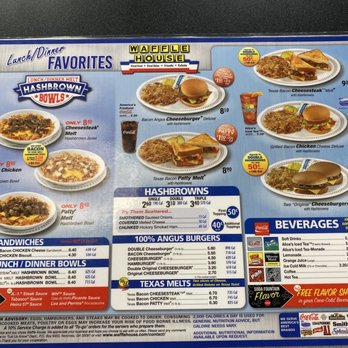 Waffle House - the menu for the waffle house - Breakfast & Brunch Near Me - Melbourne, Florida