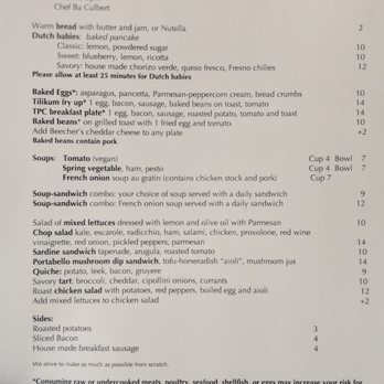 Tilikum Place Cafe - Lunch menu. Fri 2018-05-25 - New American Near Me - Seattle, Washington