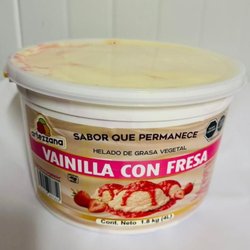 Nieve de 4 litros vainilla con fresa