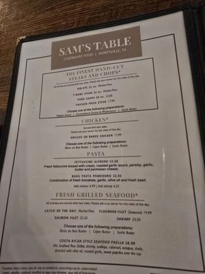 Menu photo 5 Sam’s Table Huntsville, TX Menu photo 5 Sam’s Table Huntsville, TX