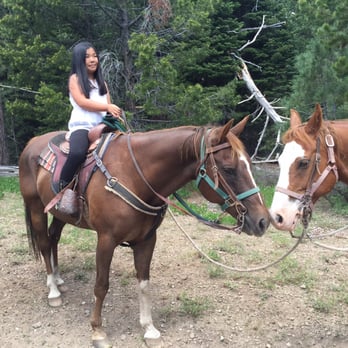 Alpine Meadows Stables - Na riding the Kernel visiting with Lincoln - Horseback Riding Near Me - Tahoe City, California