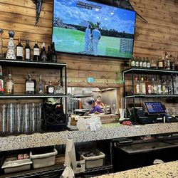 Pier 101 - Bar area with pass through window to kitchen
