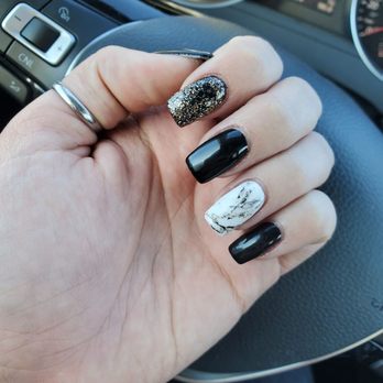 Top Coat Nail Bar - Gold, marble, and black nails beautifully shaped! - Nail Salons Near Me - Reno, Nevada Top Coat Nail Bar - Gold, marble, and black nails beautifully shaped! - Nail Salons Near Me - Reno, Nevada