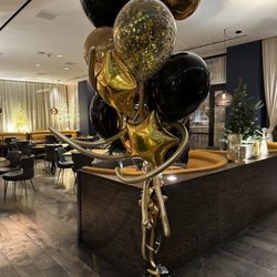Balloon Lagoon - black and gold for my nephews birthday