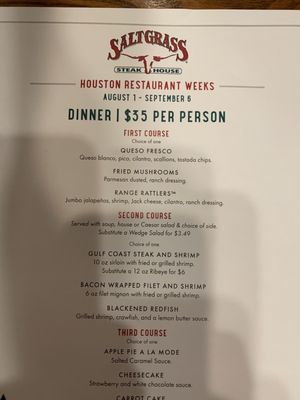 Menu photo 2 Saltgrass Steak House Houston, TX Menu photo 2 Saltgrass Steak House Houston, TX