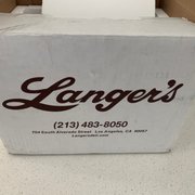 Photo of Langer's Delicatessen - Los Angeles, CA, United States. Langers specialty packaging